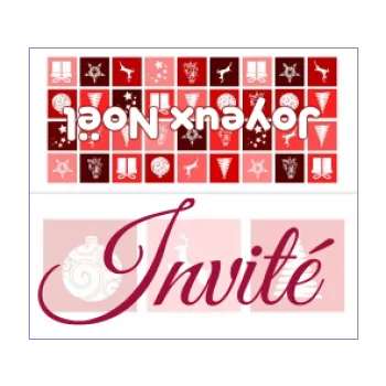 etiquette marque place repas noel table rose rouge sapin 