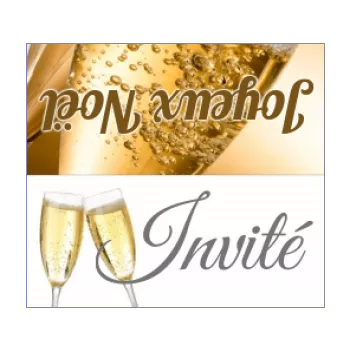 etiquette marque place repas champagne noel table orange alcool 