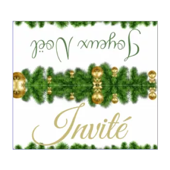 etiquette marque place repas noel table boule sapin vert 