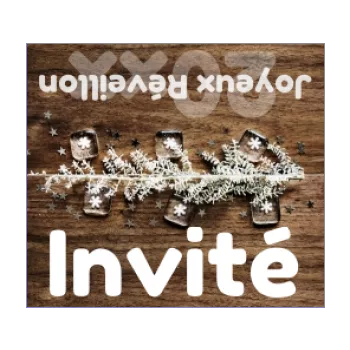 etiquette nouvel an repas table bois marron 