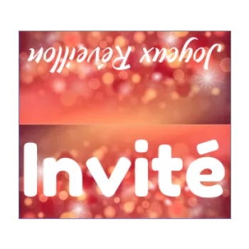 etiquette nouvel an repas table etoile orange 