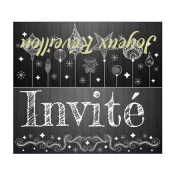 etiquette nouvel an repas table bois noir 