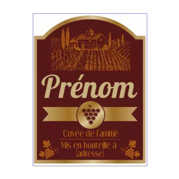etiquette bouteille bordeaux doree vin 