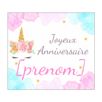 Carte Joyeux Anniversaire Licorne Enfant Rose Gratuit A Imprimer Carte 3387