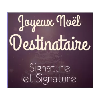 etiquette cadeau noel doree mauve sapin 