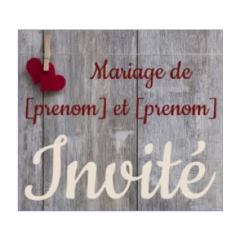 etiquette dragee mariage cadeau coeur bois 