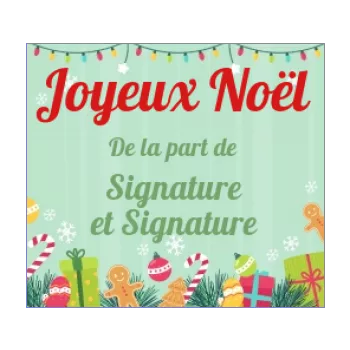 etiquette cadeau noel bonbon boule vert 
