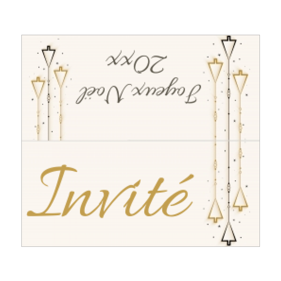 Etiquette Marque Place Repas Table Noel à imprimer (carte 3538)