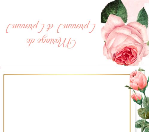 Étiquettes de bouteilles personnalisées mariage fleurs roses