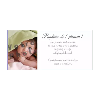 faire part bapteme blanc 