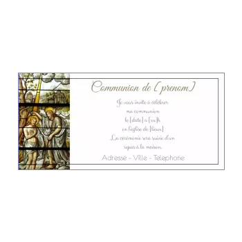 faire part communion dieu eglise fille garcon 