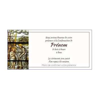 faire part invitation confirmation croix eglise 