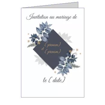 Faire Part Invitation Mariage Coeur à imprimer