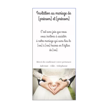 faire part invitation mariage coeur main 