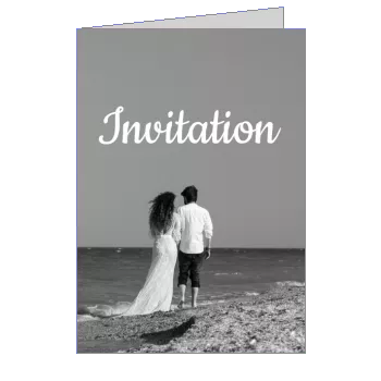 Faire Part Invitation Mariage Blanc à imprimer