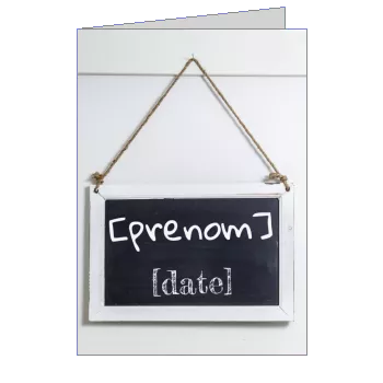 Faire Part Naissance Ardoise Bebe avec photo à imprimer