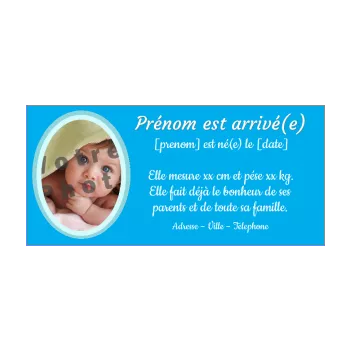 faire part naissance bebe bleu garcon 