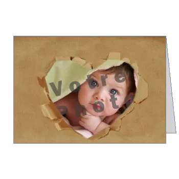 Faire Part Carton Naissance Bebe avec photo virtuelle
