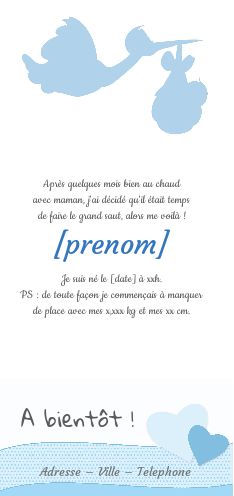 Faire Part Naissance Oiseau Bebe gratuit à imprimer