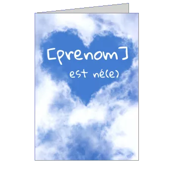 Faire Part Naissance Coeur Bebe à imprimer
