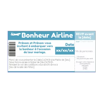 Carte Felicitation Mariage Humour Billet Avion Gratuit A Imprimer Carte 3277