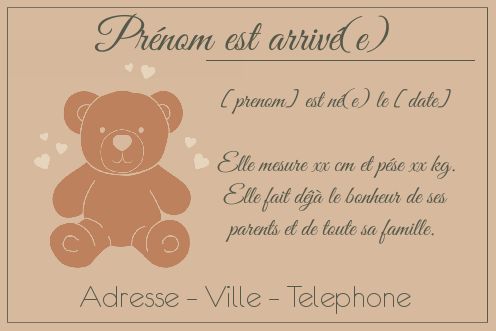 Faire Part Naissance Jouet Bebe gratuit à imprimer
