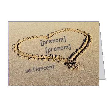 Faire Part Fiancailles Plage à imprimer