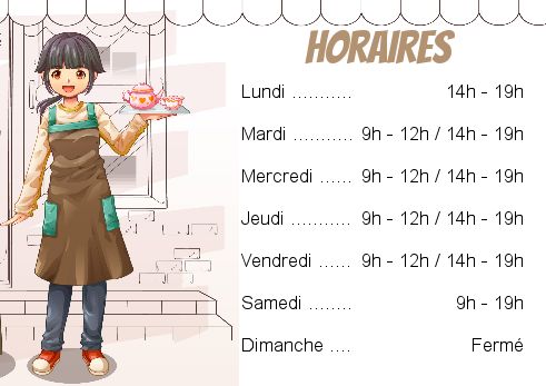 Affiche Commerce Restaurant Horaire Ville à imprimer