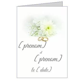 Faire Part Mariage Fleur à imprimer