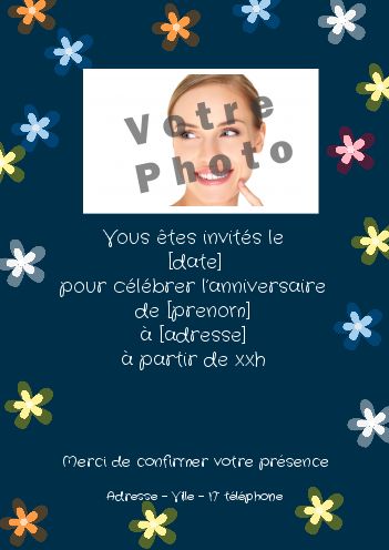 Fleur avec photo à imprimer