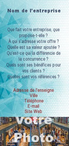 Affiche Flyer Presentation Bleu avec photo à imprimer