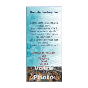 affiche flyer presentation bleu 