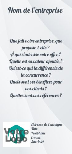 Affiche Flyer Presentation Gris avec photo à imprimer