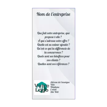 affiche flyer presentation gris 