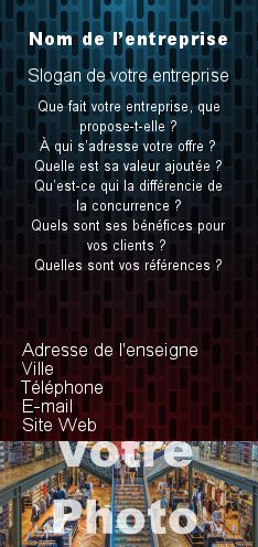 Affiche Flyer Bleu Rouge avec photo à imprimer