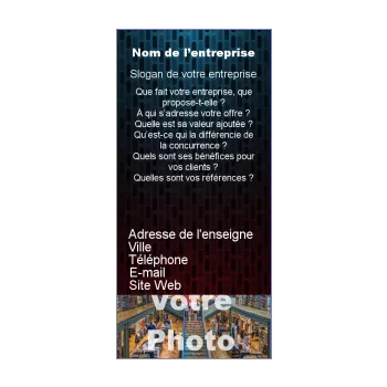 affiche flyer bleu rouge 