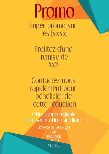 Affiche Flyer Abstrait Bleu Jaune à imprimer
