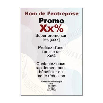 affiche flyer pastel abstrait bleu gris 