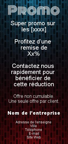 Affiche Flyer Bleu Rouge gratuit à imprimer