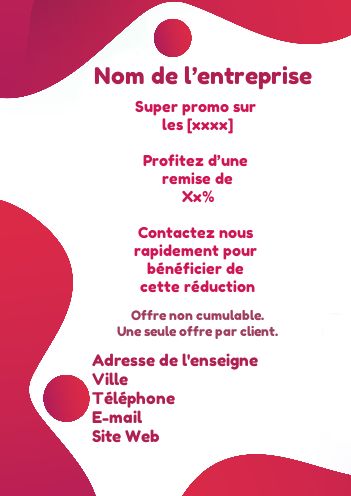Affiche Flyer Promotion Ballon Rouge gratuit à imprimer