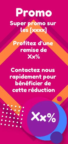 Affiche Flyer Promotion Mauve Orange gratuit à imprimer