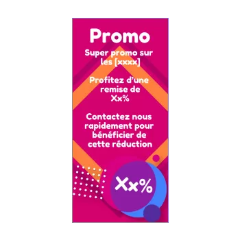 affiche flyer promotion mauve orange 
