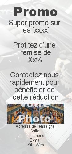 Affiche Flyer Garage Main avec photo à imprimer