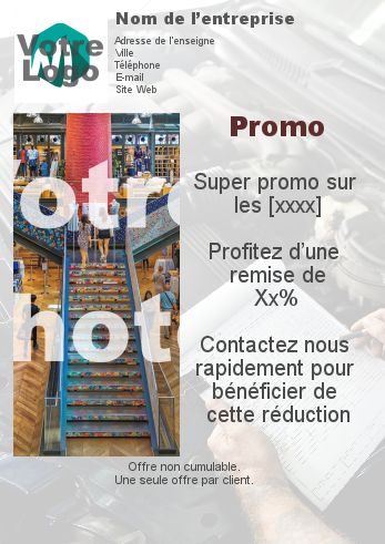 Affiche Flyer Promotion Garage Main avec photo à imprimer