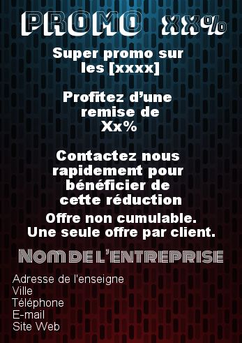 Affiche Flyer Promotion Bleu Rouge à imprimer