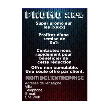 affiche flyer promotion bleu rouge 