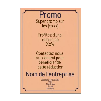 affiche flyer bleu marron 