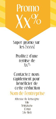 Affiche Flyer Blanc Orange gratuit à imprimer