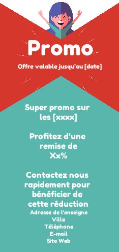 Affiche Flyer Bleu Femme Rouge gratuit à imprimer