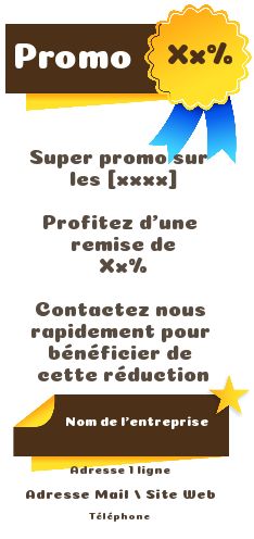 Affiche Flyer Etoile Marron Orange gratuit à imprimer